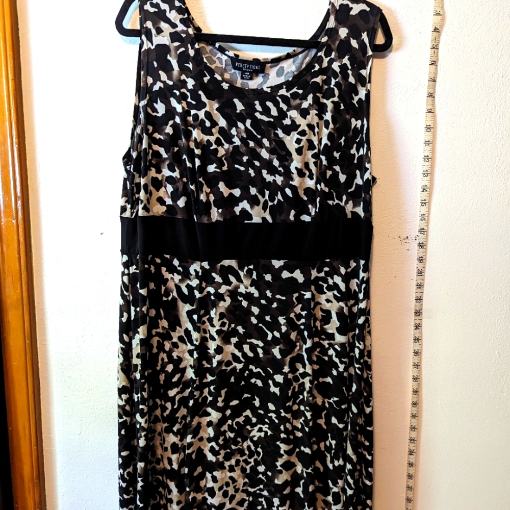 Dress, Perceptions, Animal print, brown black and white,  woman's size 18